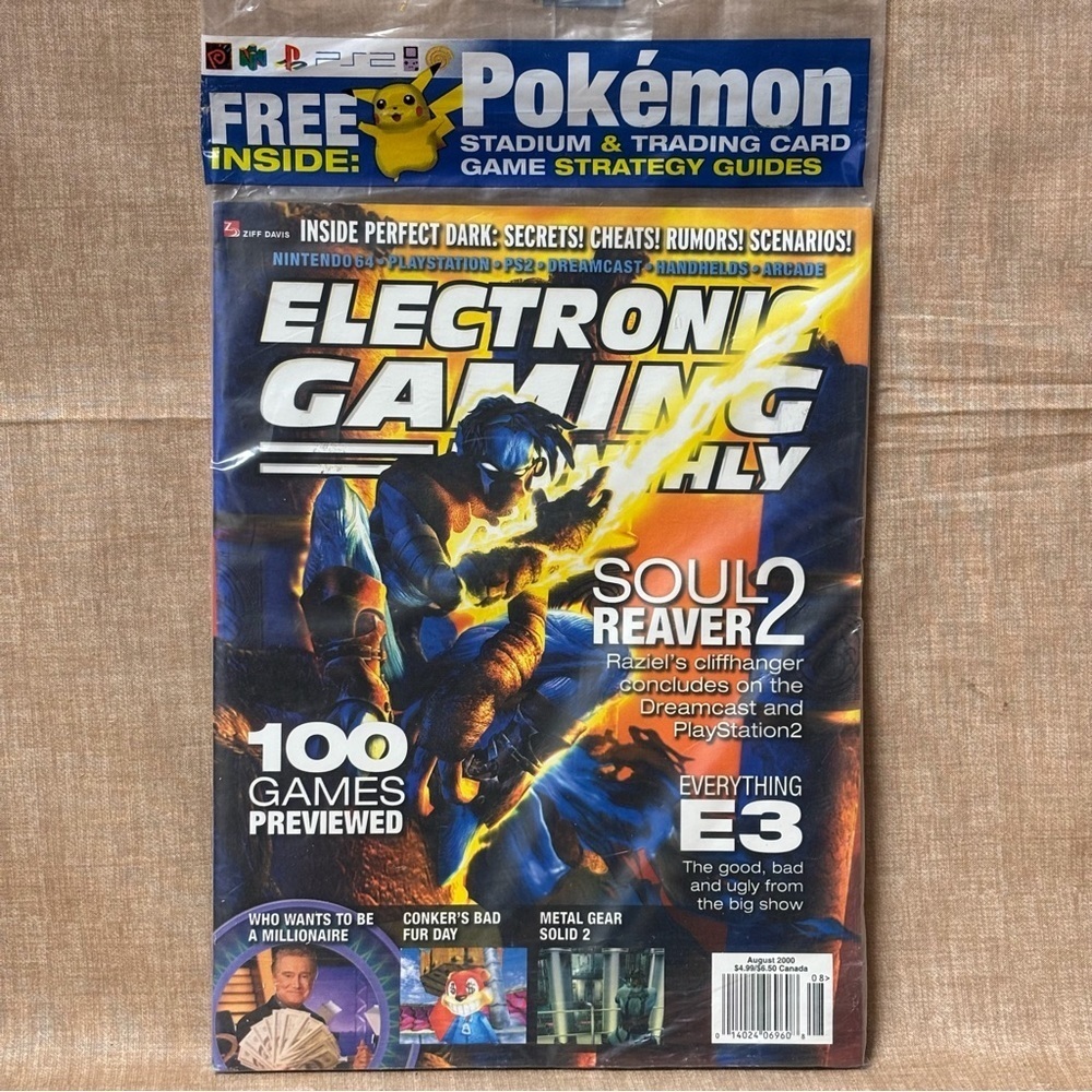 VINTAGE EGM MAGAZINE #133 Aug. 2000 ! 100 Games Prev! Metal Gear Solid Sealed
